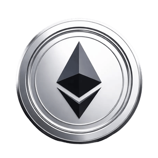 Élément visuel flottant représentant la cryptomonnaie Ethereum ETH